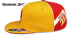 Hawks DOMINIQUE WILKINS SWINGMAN Gold-Red Fitted Hat by Reebok - 4th View