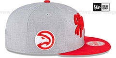 Hawks ROPE STITCH DRAFT SNAPBACK Grey-Red Hat by New Era - 4th View