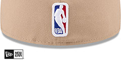 Heat 2024 NBA DRAFT Camel-Black Fitted Hat by New Era - 4th View