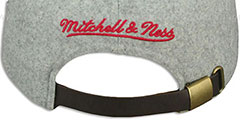 Heat 2T TAILSWEEPER STRAPBACK Grey-Red Hat by Mitchell and Ness - 4th View