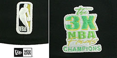 Heat 3X NBA CHAMPS CITRUS POP Black-Yellow Fitted Hat by New Era - 4th View