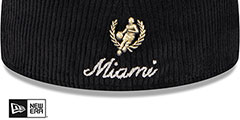 Heat LETTERMAN PIN CORDUROY Black Fitted Hat by New Era - 4th View