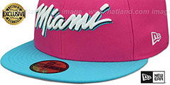 Heat MIAMI VICE Beetroot-Blue Fitted Hat by New Era - 4th View