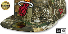 Heat NBA TEAM-BASIC Realtree Camo Fitted Hat by New Era - 4th View