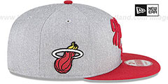 Heat ROPE STITCH DRAFT SNAPBACK Grey-Red Hat by New Era - 4th View