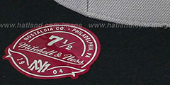 Hornets 2T XL-WORDMARK Grey-Black Fitted Hat by Mitchell and Ness - 4th View