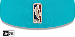 Hornets NBA CLASSIX Teal Fitted Hat by New Era - 4th View