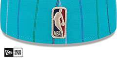 Hornets NBA CLASSIX Teal-Purple Fitted Hat by New Era - 4th View