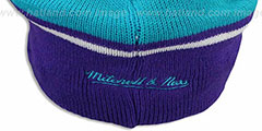 Hornets RERUN KNIT BEANIE by Mitchell and Ness - 4th View