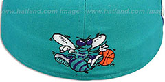 Hornets SIDE TEAM-PATCH Teal Fitted Hat by New Era - 4th View