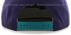 Hornets SURE-SHOT SNAPBACK Purple-Teal Hat by Twins 47 Brand - 4th View