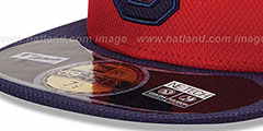 Indians MLB DIAMOND ERA 59FIFTY Red-Navy BP Hat by New Era - 4th View