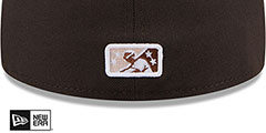 IronPigs THEME NIGHT Brown Fitted Hat by New Era - 4th View