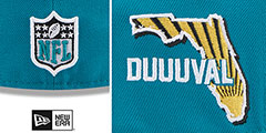 Jaguars 2024  NFL DRAFT Teal Fitted Hat by New Era - 4th View