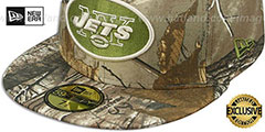 Jets NFL TEAM-BASIC Realtree Camo Fitted Hat by New Era - 4th View