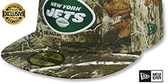 Jets NFL TEAM-BASIC Realtree Camo Fitted Hat by New Era - 4th View