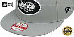 Jets NFL TEAM-BASIC SNAPBACK Grey-Black Hat by New Era - 4th View