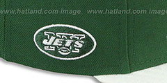 Jets NFL-TIGHT Green-White Fitted Hat by New Era - 4th View