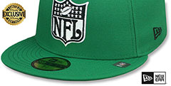 Jets THROWBACK NFL SHIELD-BASIC Green Fitted Hat by New Era - 4th View