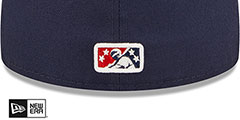 Jumbo Shrimp MILB ONFIELD HOME Navy Fitted Hat by New Era - 4th View