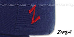 Kansas DH 2 Royal Fitted Hat by Zephyr - 4th View