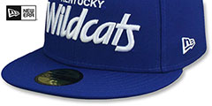 Kentucky NCAA TEAM-SCRIPT Royal Fitted Hat by New Era - 4th View