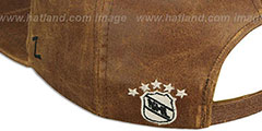 Kings DYNASTY LEATHER STRAPBACK Brown Hat Zephyr - 4th View