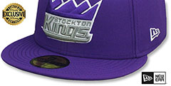 Kings NBA G-LEAGUE Purple Fitted Hat by New Era - 4th View