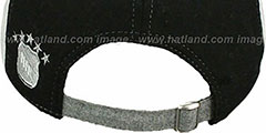 Kings TRIPLE MELTON STRAPBACK Black-White-Grey Hat by New Era - 4th View