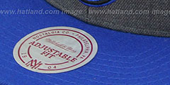 Knicks 2T-HEATHER SNAPBACK Grey-Royal Hat by Mitchell and Ness - 4th View