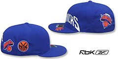 Knicks ELEMENTS Royal Fitted Hat by Reebok - 4th View