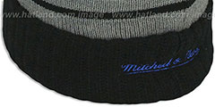 Knicks HIGH-5 CIRCLE BEANIE Grey-Black by Mitchell and Ness - 4th View