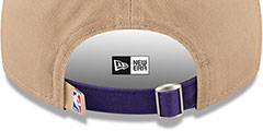 Lakers 2024 NBA DRAFT STRAPBACK Camel-Purple Hat by New Era - 4th View