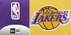 Lakers COLOR BLOCK BACK HALF SNAPBACK Hat by New Era - 4th View