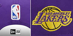 Lakers STATEMENT SNAPBACK Purple-Black Hat by New Era - 4th View