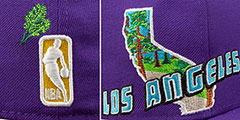 Lakers STATEVIEW Purple Fitted Hat by New Era - 4th View