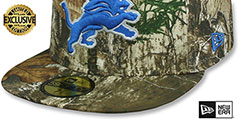 Lions NFL TEAM-BASIC Realtree Camo Fitted Hat by New Era - 4th View