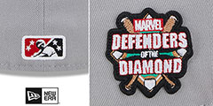 Lookouts MILB MARVEL DEFENDERS SIDE-PATCH Grey-Red Fitted Hat by New Era - 4th View