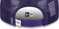 LSU TEAM-BASIC TRUCKER SNAPBACK Purple  Hat by New Era - 4th View