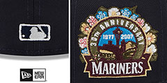 Mariners BOTANICAL SIDE-PATCH Navy Fitted Hat by New Era - 4th View