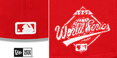 Marlins 1997 WS SIDE-PATCH UP Red-White Fitted Hat by New Era - 4th View