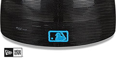 Marlins BATTING PRACTICE TRUCKER Black-Blue Fitted Hat by New Era - 4th View