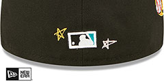 Marlins ALL-OVER SCRIBBLE Black Fitted Hat by New Era - 4th View