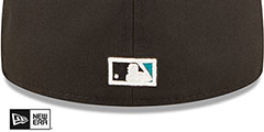 Marlins COOP FLORAL WATERCOLORS Black Fitted Hat by New Era - 4th View