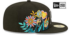 Marlins GROOVY Black Fitted Hat by New Era - 4th View