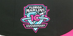 Marlins MIAMI VICE SIDE-PATCH Black-Beetroot Fitted Hat by New Era - 4th View