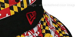 Maryland ALL-OVER MARYLAND FLAG BUCKET Hat by New Era - 4th View