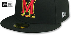 Maryland NCAA TEAM-BASIC Black Fitted Hat by New Era - 4th View