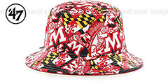 Maryland THROWBACK BRAVADO BUCKET Black Hat by Twins 47 Brand - 4th View