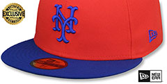 Mets COOPERPACK Orange-Royal Fitted Hat by New Era - 4th View